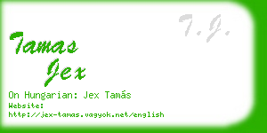 tamas jex business card